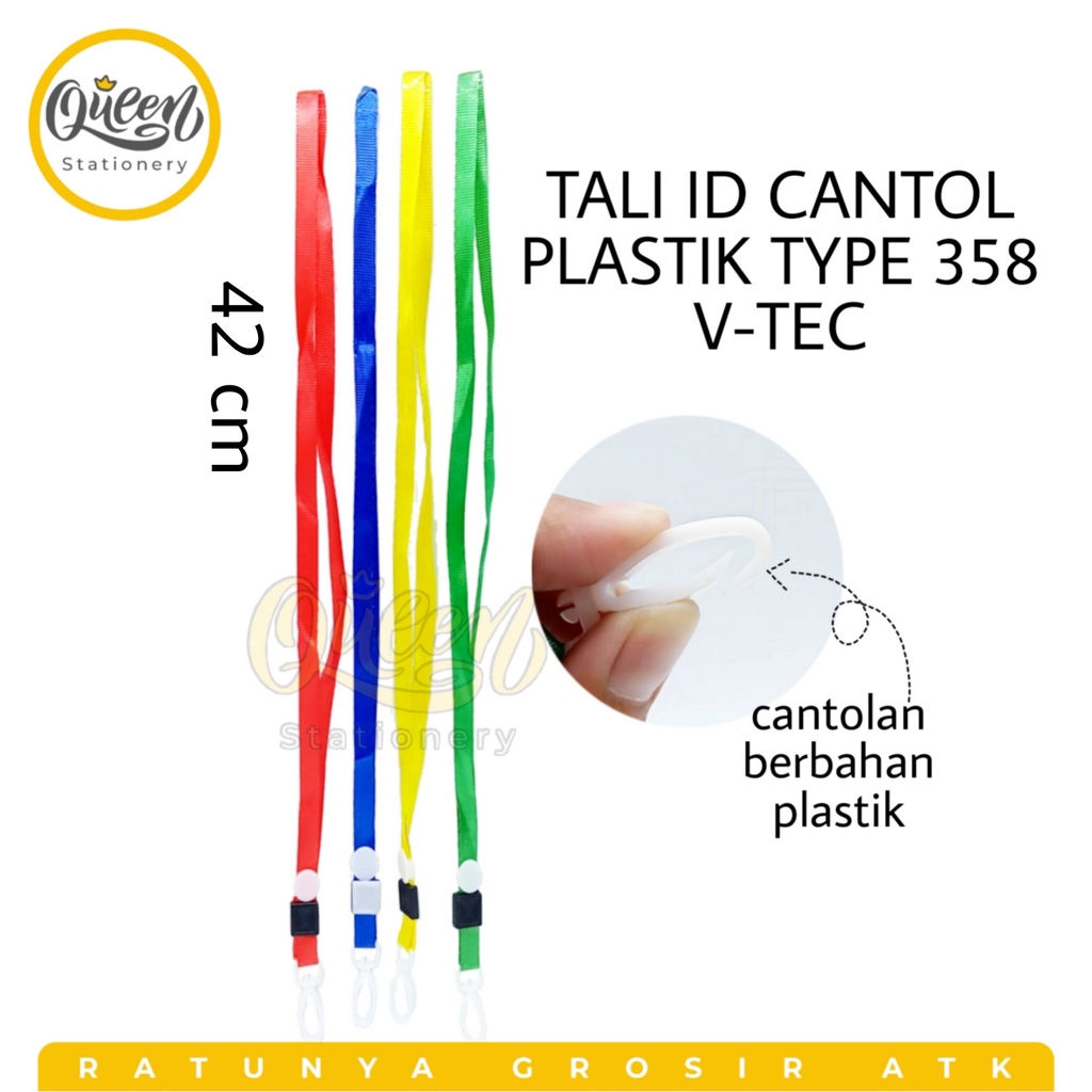 

1 PCS TALI ID NYLON CANTOL PLASTIK VAN-ART/V-TEC / TALI ID CARD / TALI GANTUNGAN ID CARD