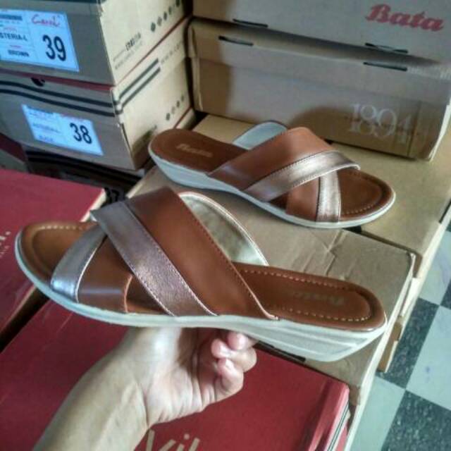 BATA Sandal Renza Wanita - (Brown, Black)