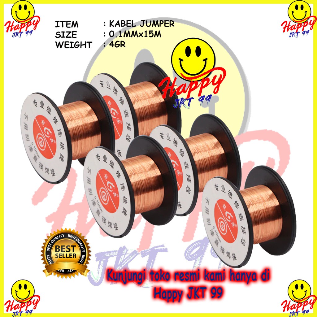 [ HAPPY JKT 99 ] KAWAT KABEL JUMPER JAMPER EMAIL 0.1MM X 15M