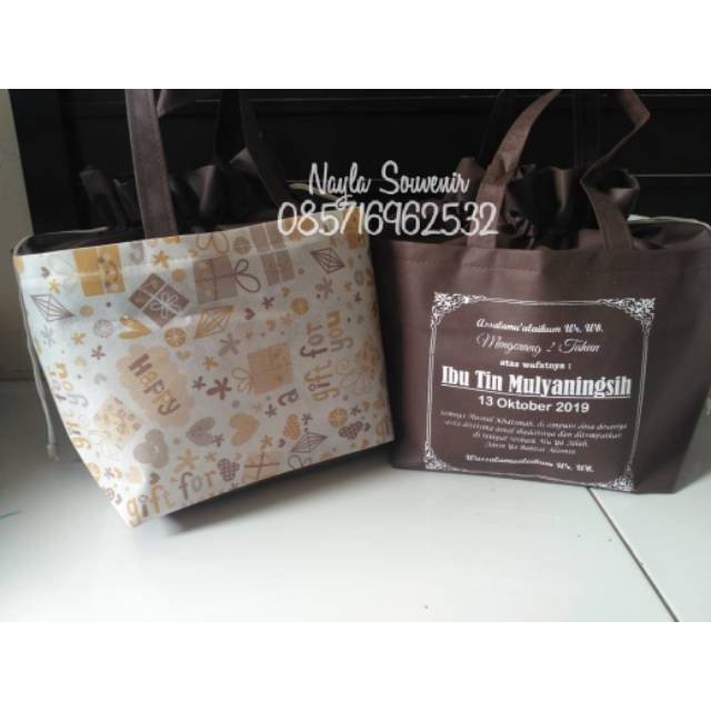 

tas souvenir berkat model serut + sablon nama