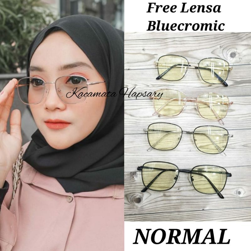 FRAME KACAMATA WANITA DR 6639 TRENDY ( FREE Lensa Bluecromic NORMAL ) NO MINUS / KACAMATA FRAME 575