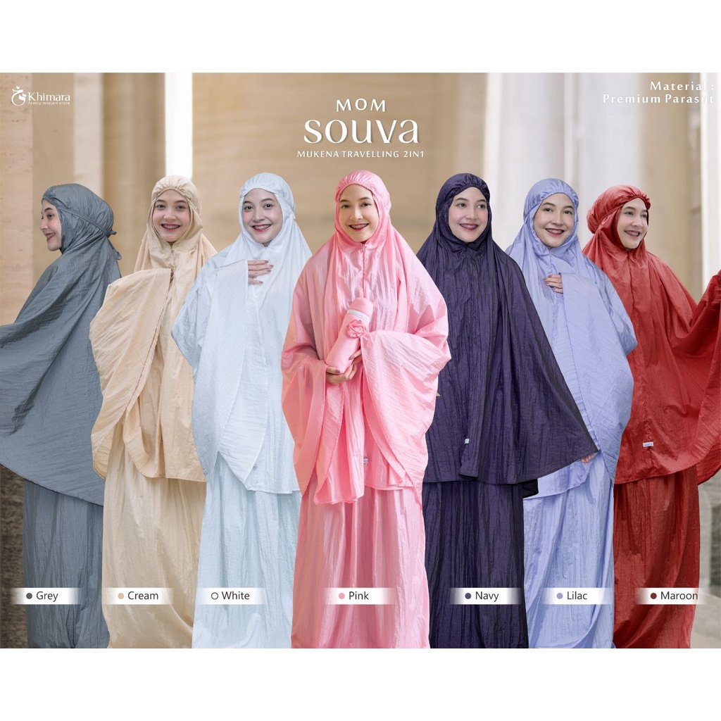 MUKENA DEWASA TRAVELING SOUVENIR JUMBO 2in1 PRAKTIS RINGAN DAN ADEM PREMIUM