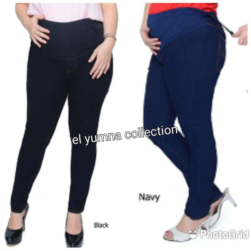 Celana jins hamil(bahan tidak kaku)