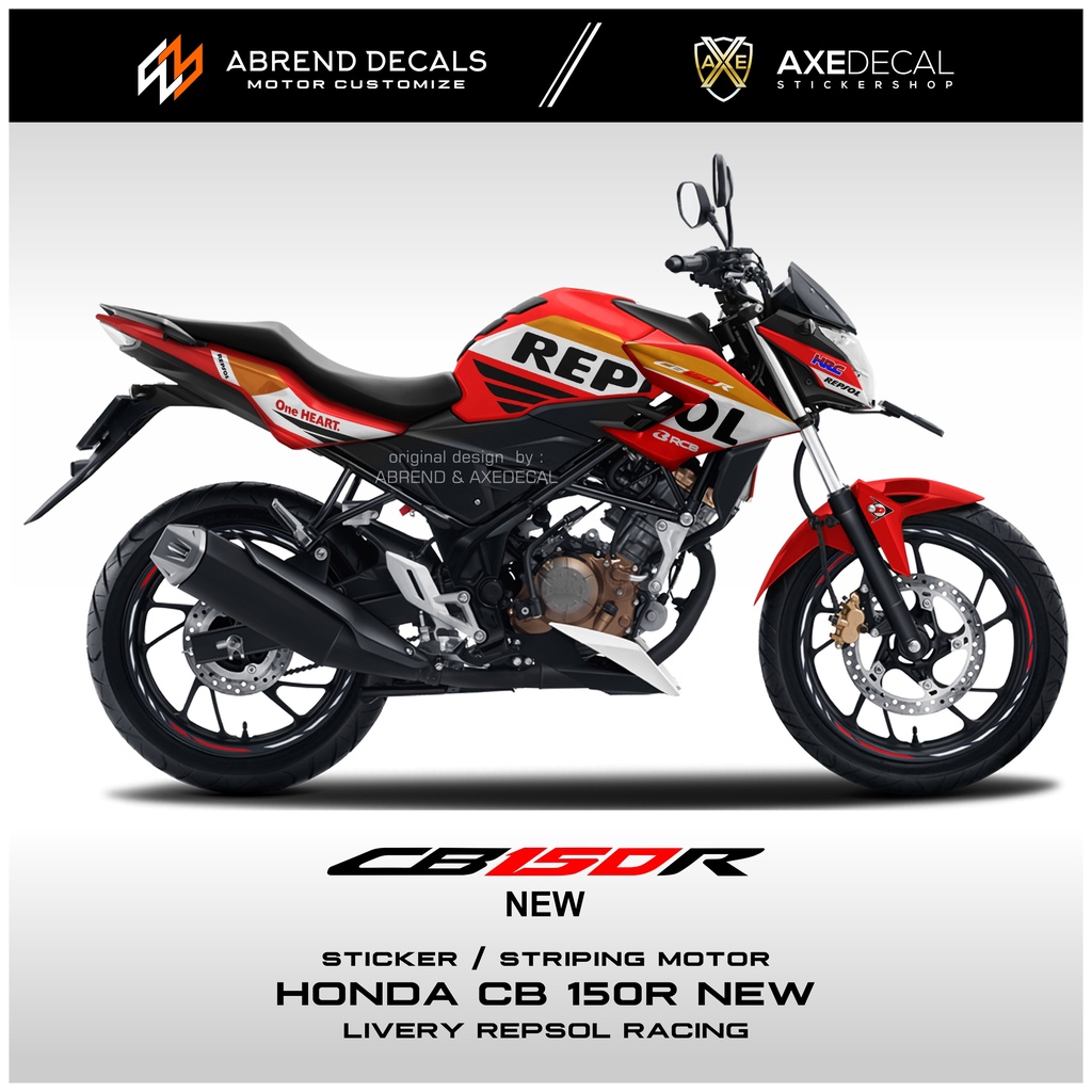 Striping Honda CB 150R New Repsol Racing / Stiker Motor CB 150 Baru Design Custom / Stock Decal