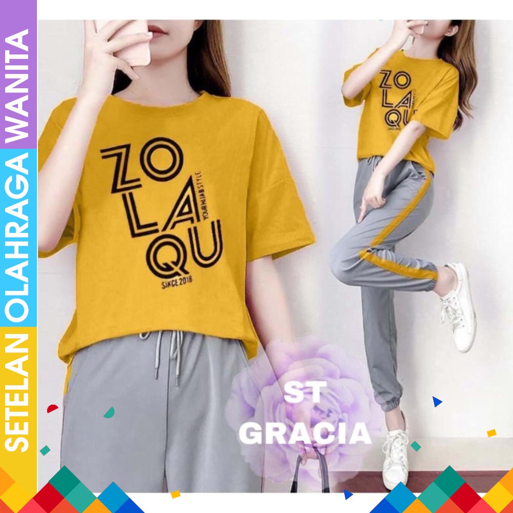 BAJU SENAM MURAH SXB SPORT ROXY SHAKA 2 WOMENS Setelan Baju Senam Olahraga Jaket Jogger Navy Lis G