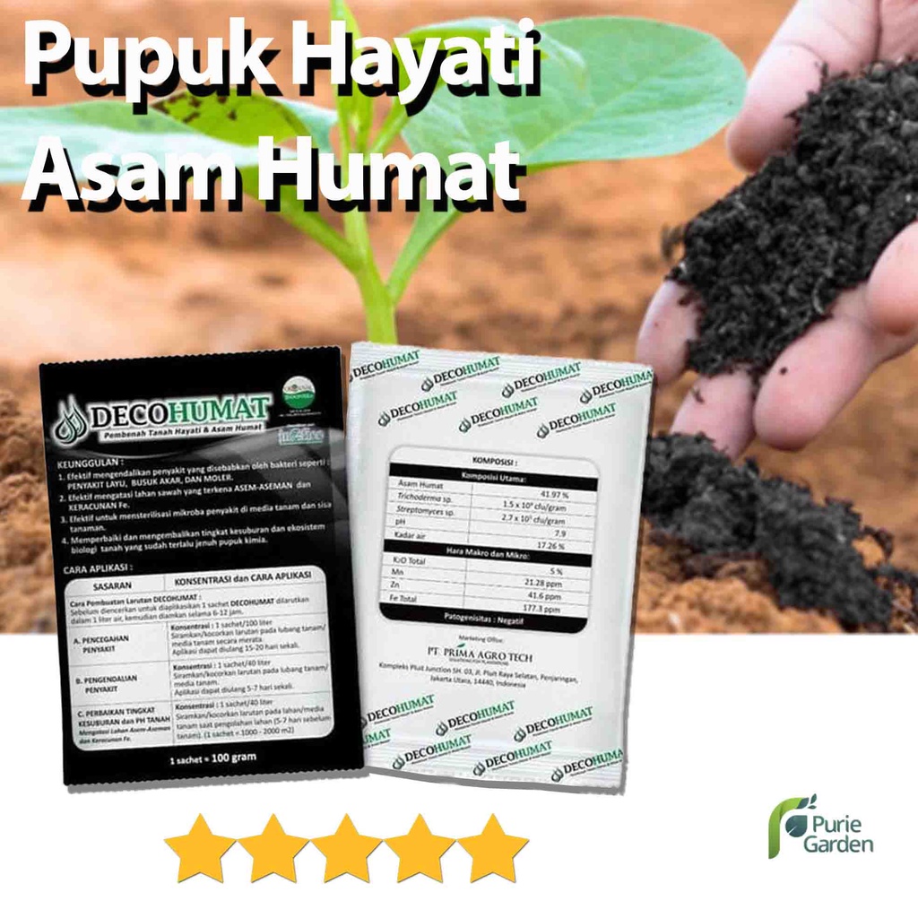 Pembenah Tanah Hayati Decohumat 100gram