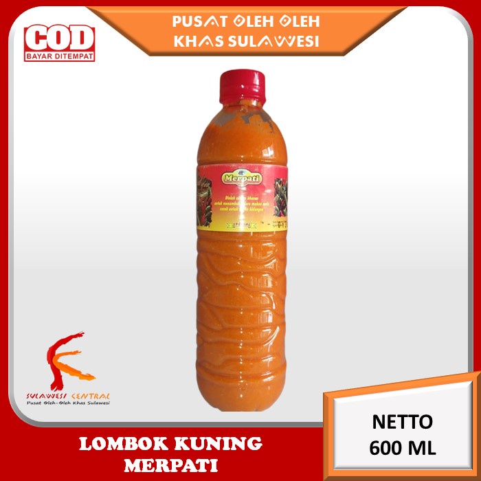 

Lombok kuning Merpati saos pedas khas Sulawesi 600 ml