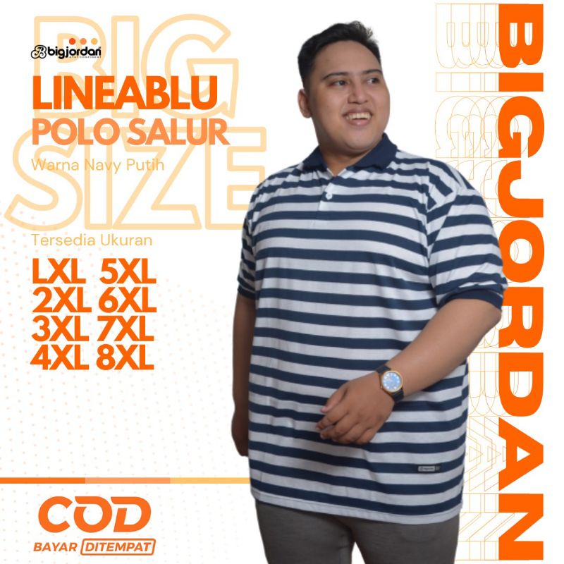 Kaos Kerah Salur Jumbo xxxxl xxxxxl Baju Polo Salur Big Size 6xl 7xl 8xl