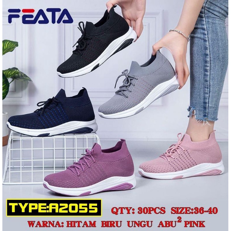 Sepatu wanita sneakers import korea version Feata A 2055 anti selip WAJIB BACA DESKRIPSI...!!!!!!