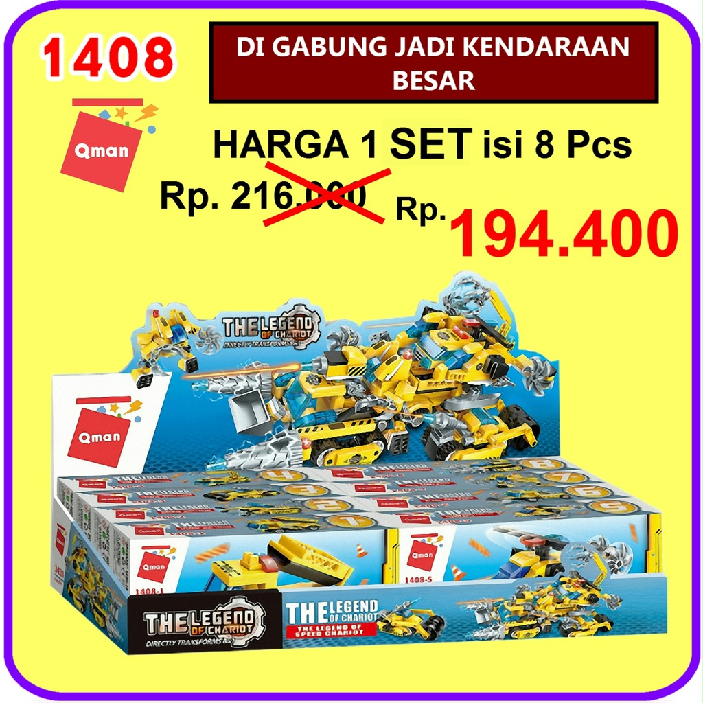 MAINAN QMAN BRICK LEGO 1408 (1 SET) THE LEGEND OF CHARIOT