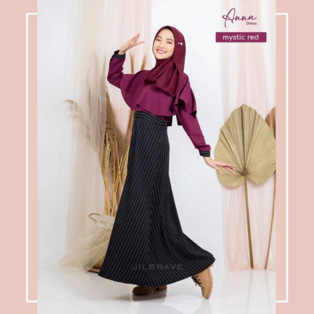 ANNA DRESS / Gamis Syari Kekinian Terbaru Original By Jilbrave
