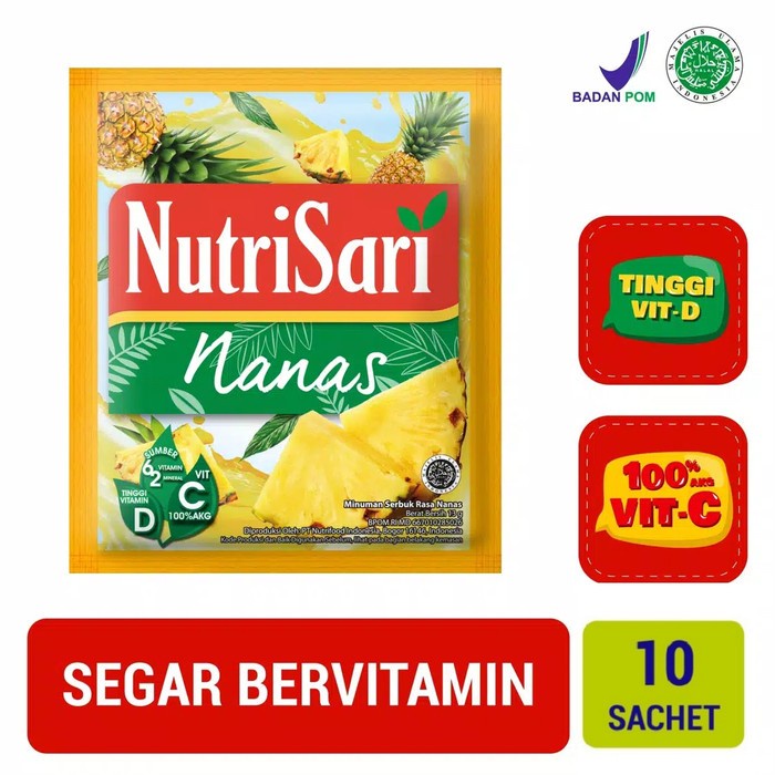 

Lainnya-Minuman-Bubuk- Nutrisari Semangka / Nanas New Variant Harga Promo Renceng 10 Sachet -