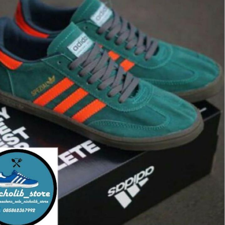 Modern.. Sepatu adidas spezial hijau oren | sneaker adidas | adidas spezial | Sneaker adidas spezial