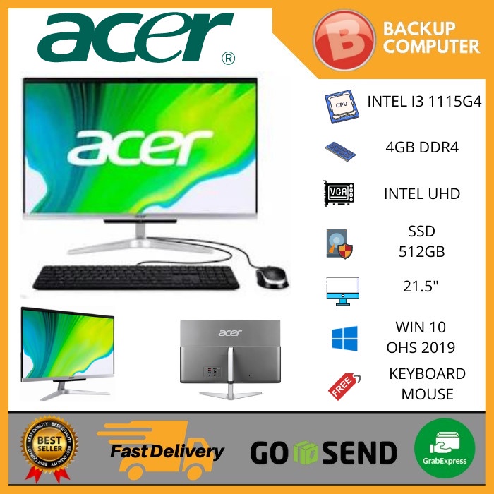 ACER All In One Aspire C22-1650 i3-1115G4 4GB 512SSD