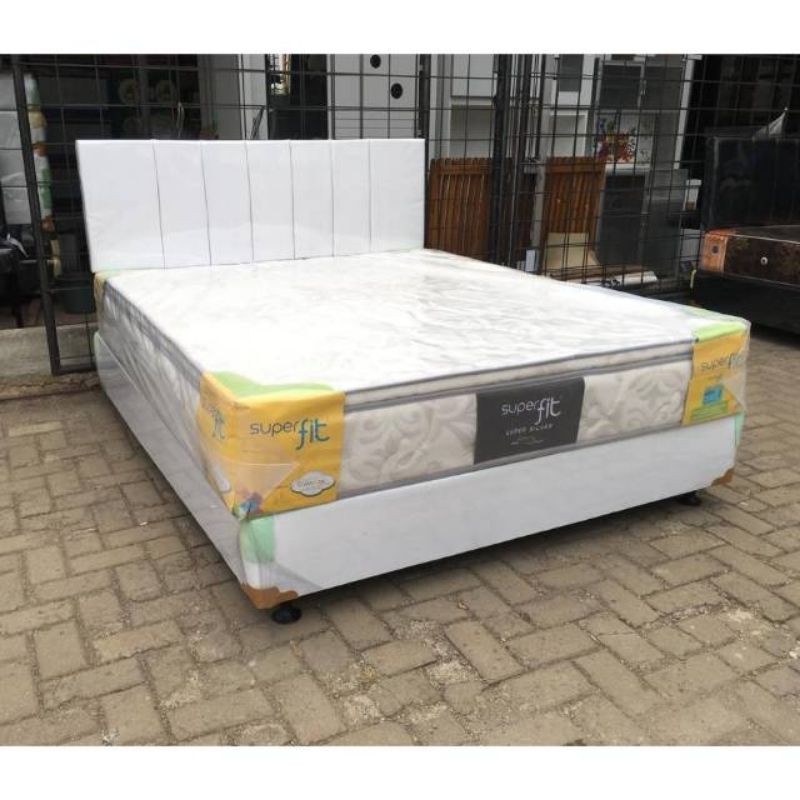 JUAL MURAH Full Set Kasur Springbed Comforta SuperFit Silver Queen 160x200 (Bekas)