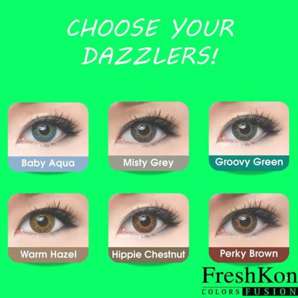 Softlens Freshkon Colors Fusion Monthly / Freshkon Warna Bulanan ColorsFusion / Soflen Warna Color Fusion Dazzler