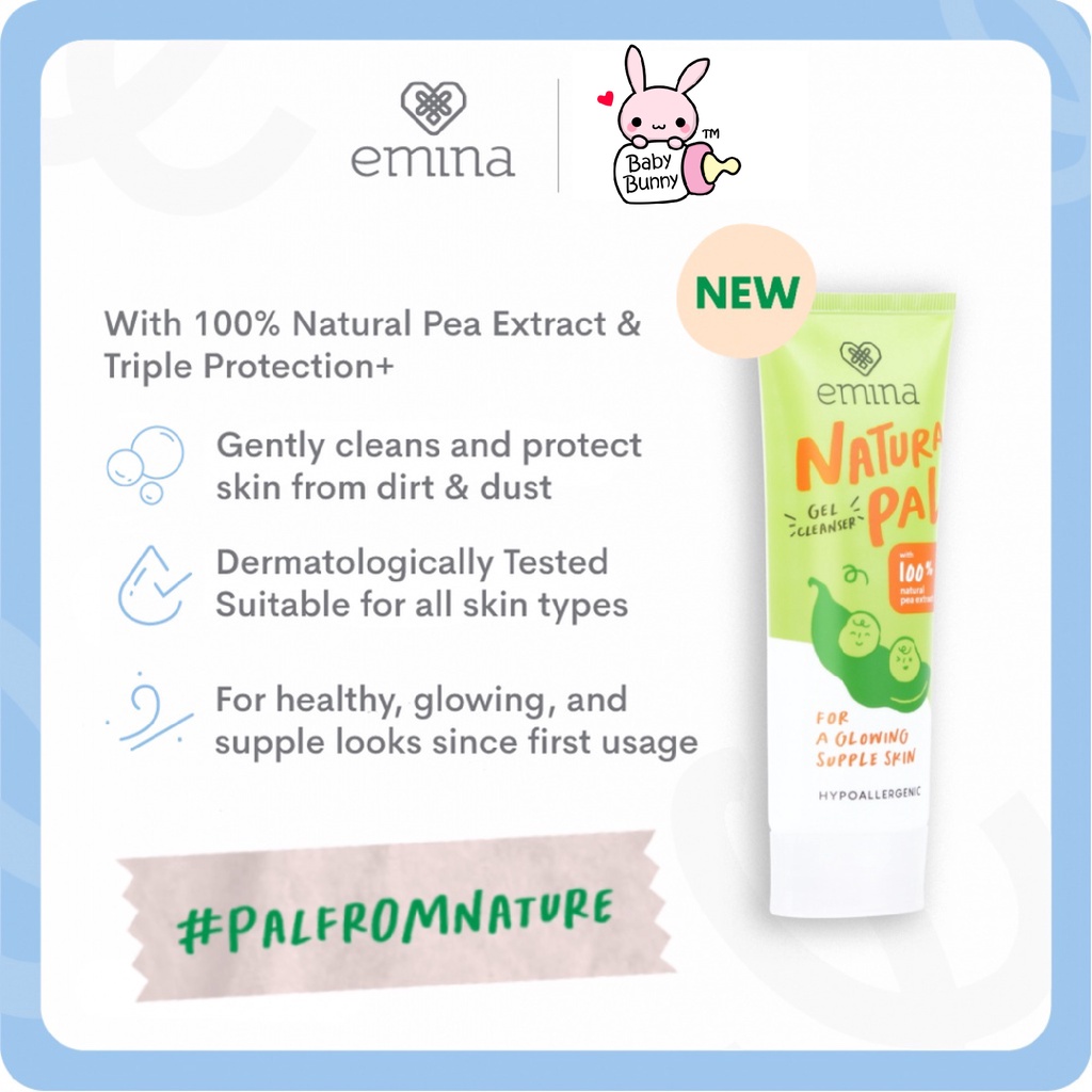 ❤ BELIA ❤ EMINA Natura Pal Toner Essence | Serum | Gel Cleanser | Gel Moisturizer | Perawatan Wajah | BPOM