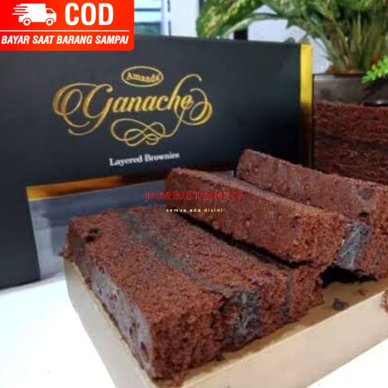 

(JAMBISTOREID) Kue Lapis Coklat Amanda Ganache Three Layered Brownies 750gram Brownis Kue Tiga Lapis Coklat Premium Oleh-Oleh Jambi