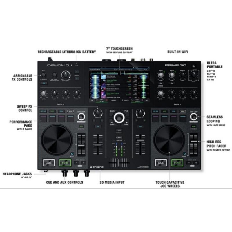 DENON DJ - PRIME GO | DOMS DJ