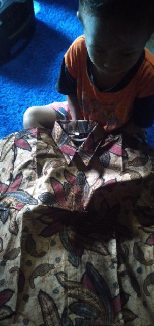 Diskon Bswart Batik Hrb026 Kenongo Hem Pendek Padi Pekalongan M L Xl Batik Pria Murah Modern Grosir