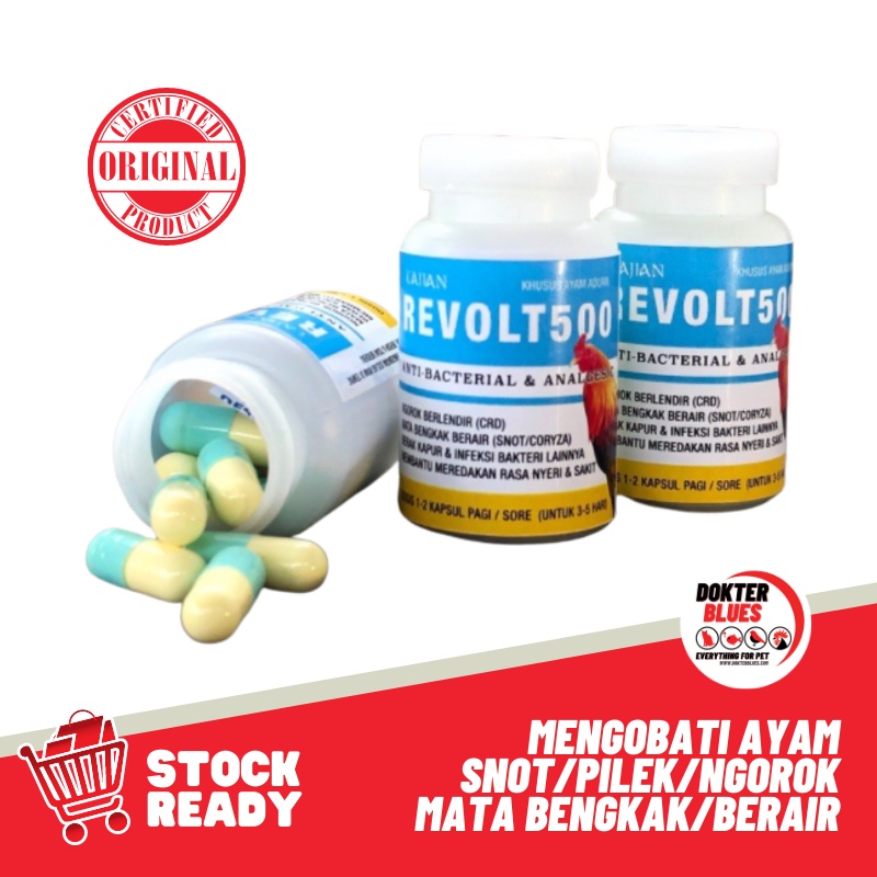 REVOLT500 Obat Ayam Snot ORIGINAL Ngorok Pilek Mencret Berak Kapur Putih Ampuh