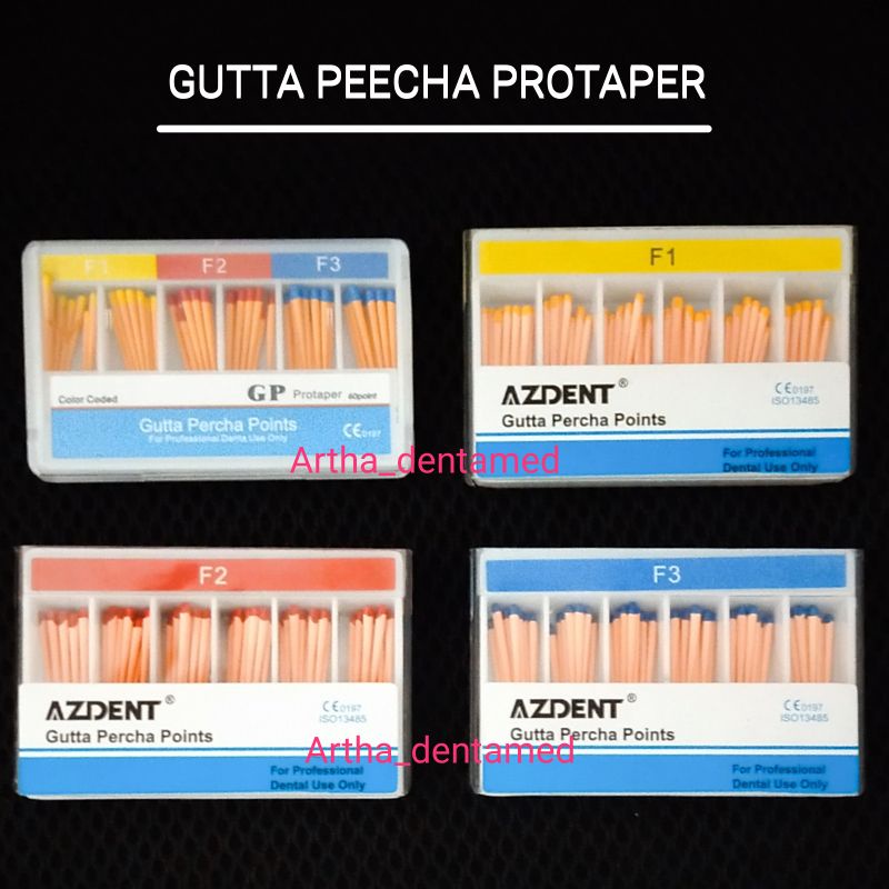 Jual DENTAL GUTTA PERCHA POINTS PROTAPER / F1 F3 , F1, F2 , F3