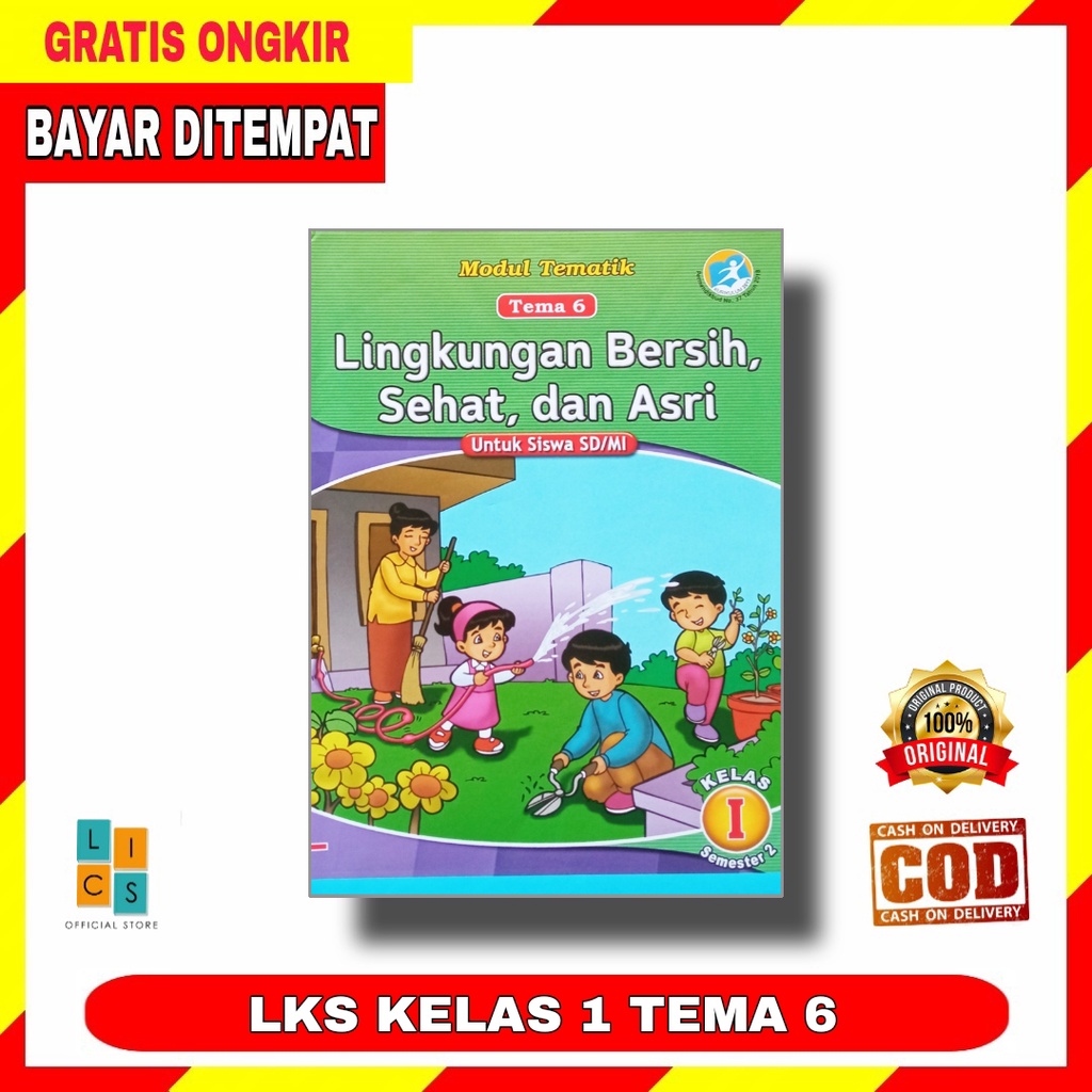 Buku LKS Tematik SD Kelas 1 Tema 6 Semester 2 Buku Modul Kurikulum 2013