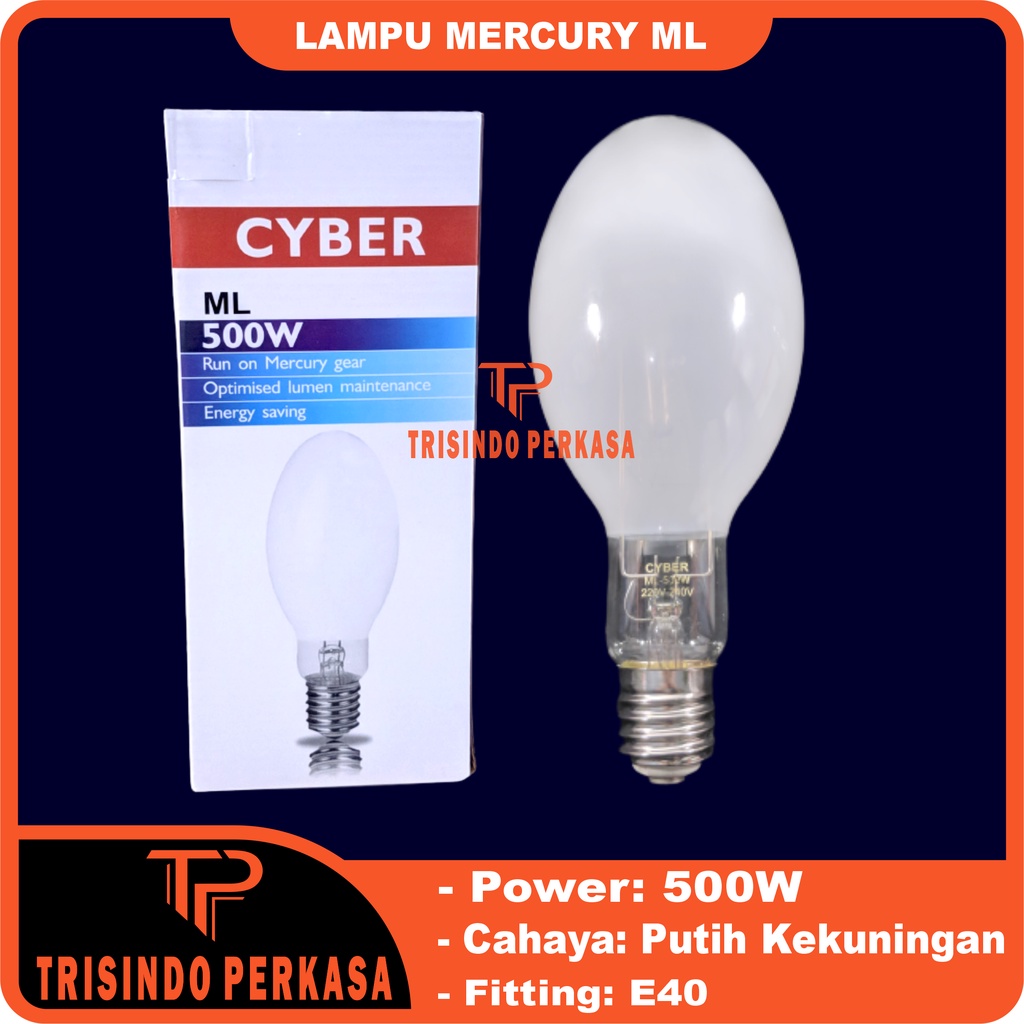 Lampu Mercury ML 500W 500 watt E40 Bola Lampu Jalan