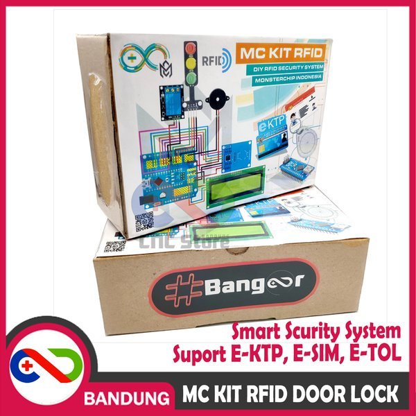 MC KIT RFID ARDUINO SMART SCURITY SYSTEM E-KTP E-TOL E-SIM DOOR LOCK