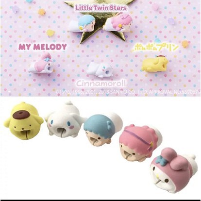 Pelindung Kabel Cable Bite Colokan Kepala Charger Sanrio Series Limited Edition Dreams Inc