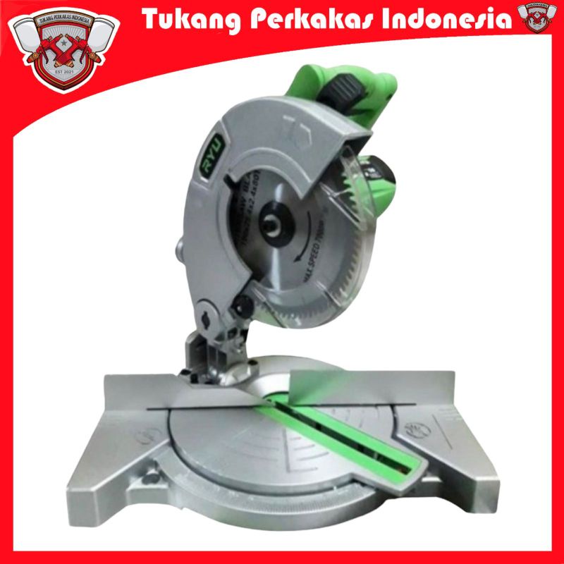 RYU MESIN POTONG ALUMINIUM BESI DAN KAYU RMS 180 MITTER SAW 7INCH