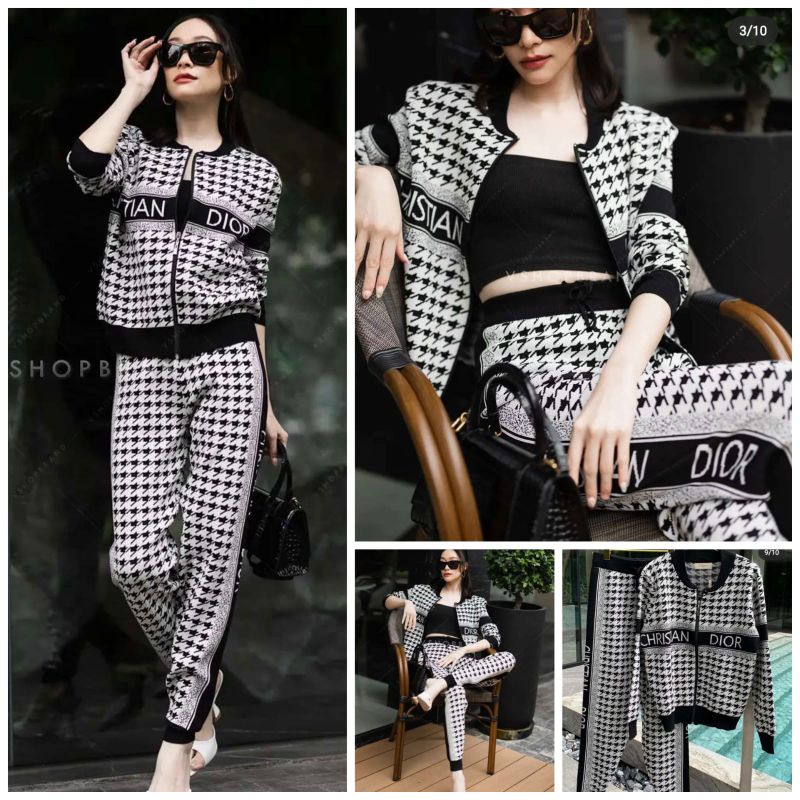 Setelan jaket premium C.Dior rajut wanita import e5975