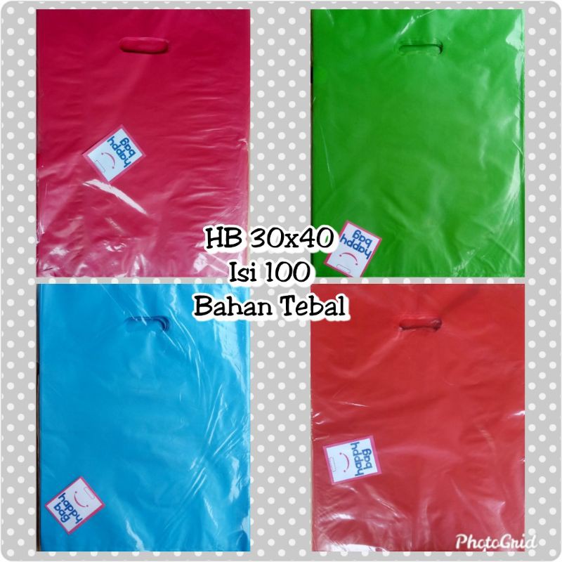 Plastik plong polos tebal HB / Happy bag murah / size 30x40 / kresek termurah berkualitas