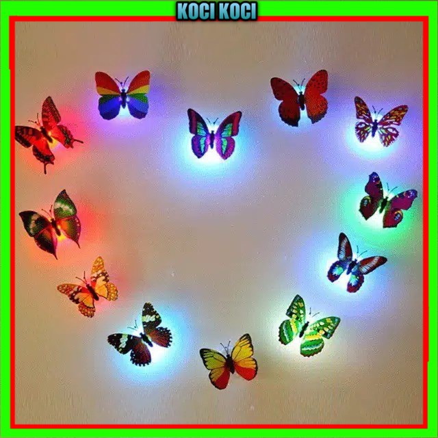 Kupu Kupu LED Butterfly LED lampu Kamar Souvenir Pernikahan LED Dekorasi