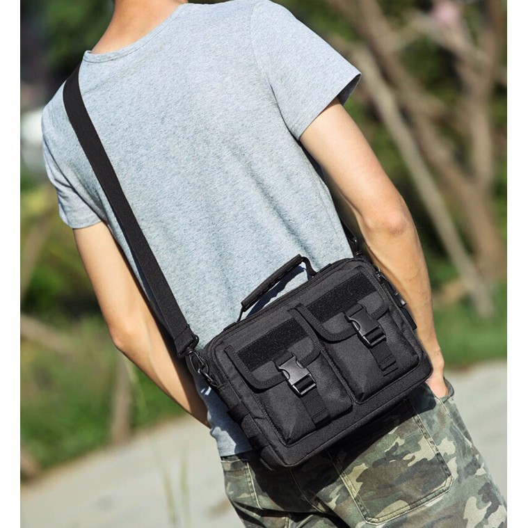 Tas Selempang Pria Slingbag Tas Slempang Tactical Army Usb 6036