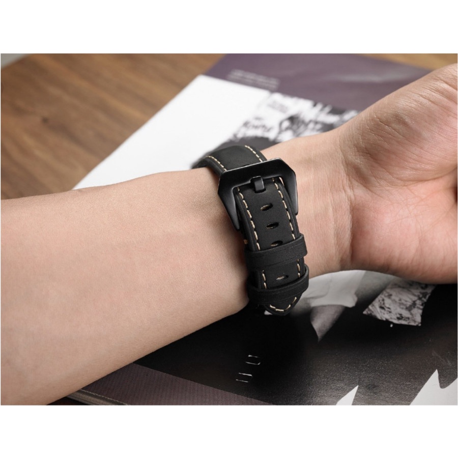 For Hnor Watch ES - Tali Jam Tangan 20mm Watch Strap Leather Kulit - Crazy Horse