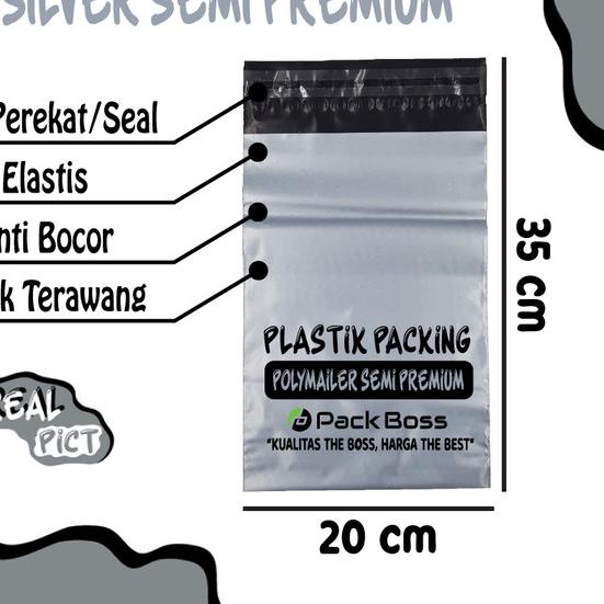 

♕ 20x35 SILVER SEMI PREMIUM POLYMAILER PACKAGING ONLINE ADA PEREKAT ♞
