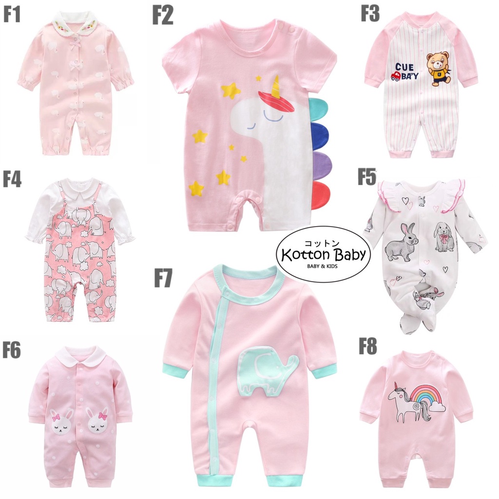 0-18bln PAKAIAN BAYI [Premium Impor] BAJU ANAK JUMPER JUMPSUIT ROMPER PEREMPUAN Catalog YY F