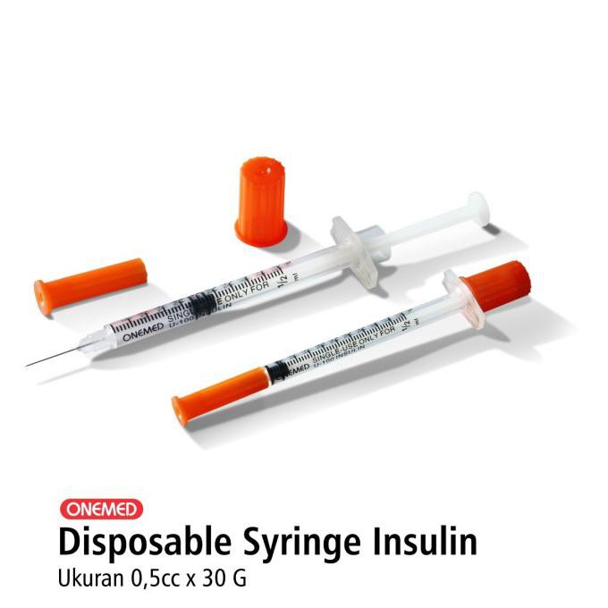 READY SYRINGE INSULIN 0.5CC 100U 30G ONEMED BOX 100PCS TERMURAH