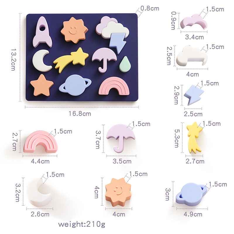 SILICONE WEATHER PUZZLE | Mainan puzzle karet bayi anak edukasi