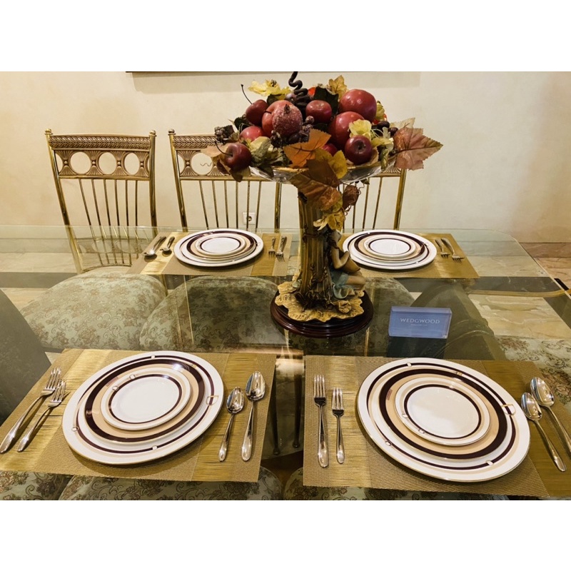 Dinner Set Wedgwood Equestria 12 Pcs Mewah Cantik