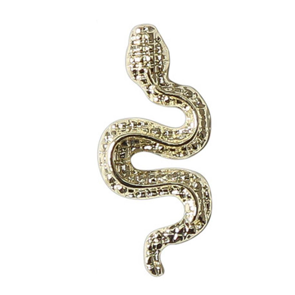 Agustina Dekorasi Kuku Ular Retro Alloy Snake Shaped Charms Glitter Indah DIY Aksesoris Kuku
