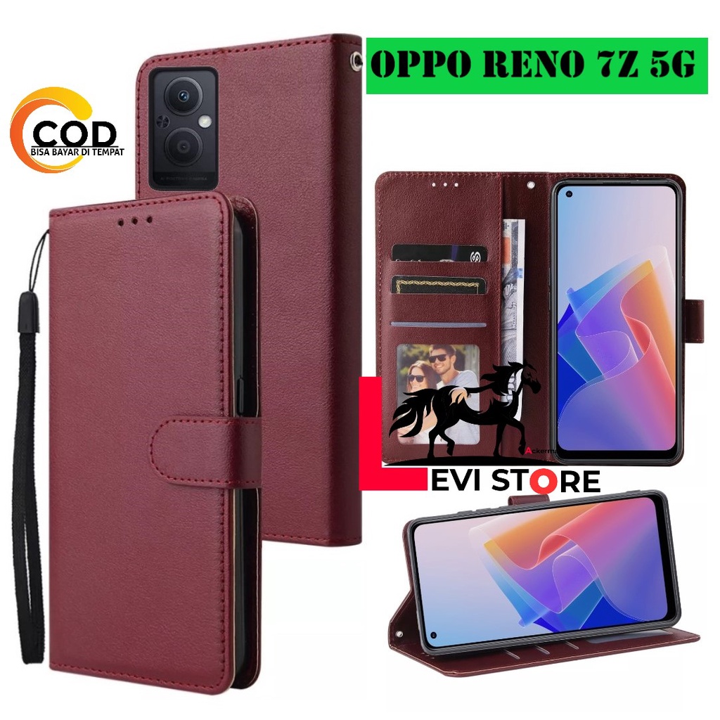 Jual FLIP COVER OPPO RENO 7Z 5G LEA   THER CASE FLIP OPPO RENO 7Z 5G