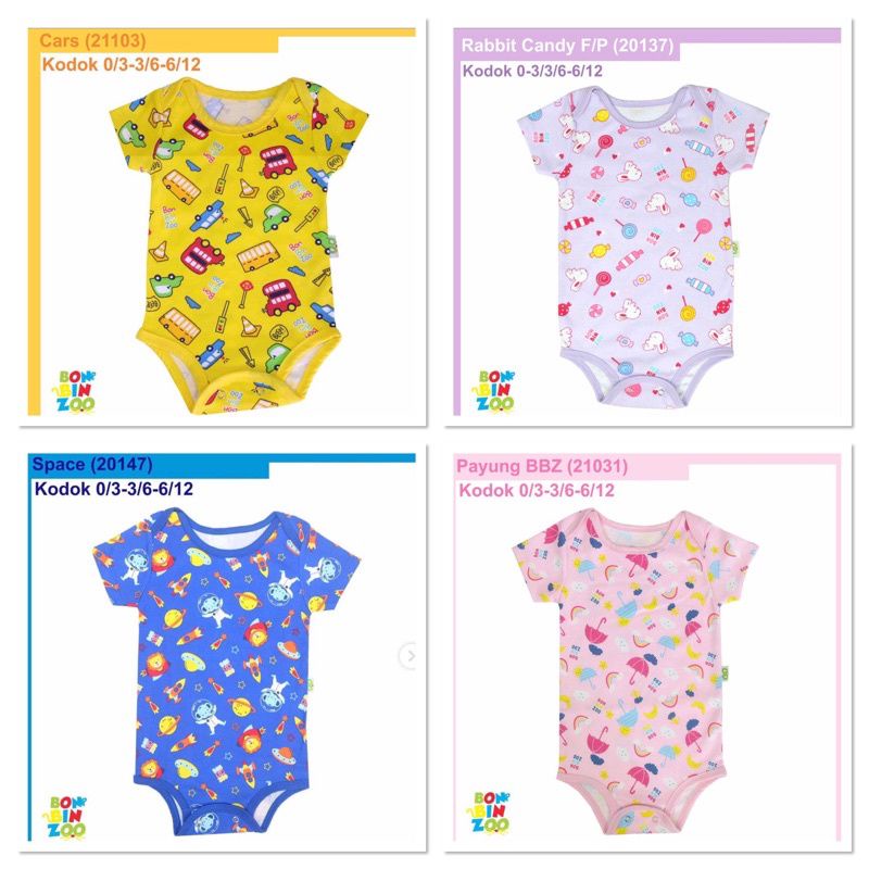 BONBINZOO Jumper Baju Kodok Segitiga Bayi SNI size 0-3/ 3-6/ 6-12 Bulan Bon bin zoo