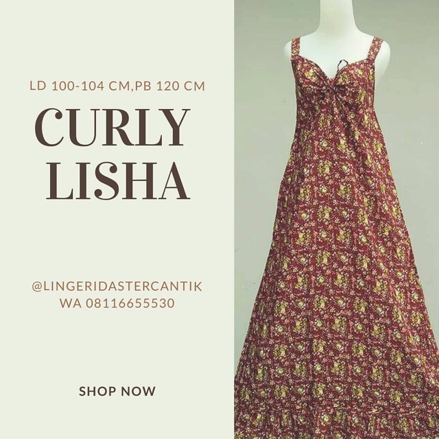 Curly lisha /lingeri seksi /daster seksi/daster cantik