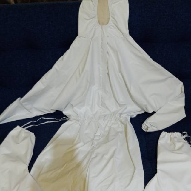 baju hasmat all size hanya warna putih