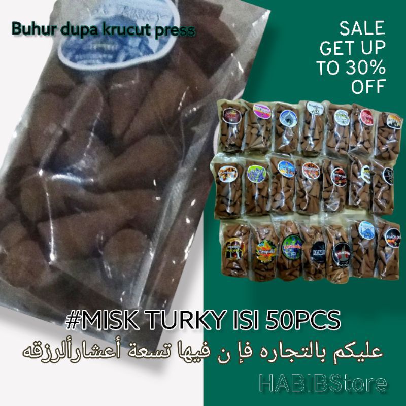 bukhur krucut press isi 50 pcs