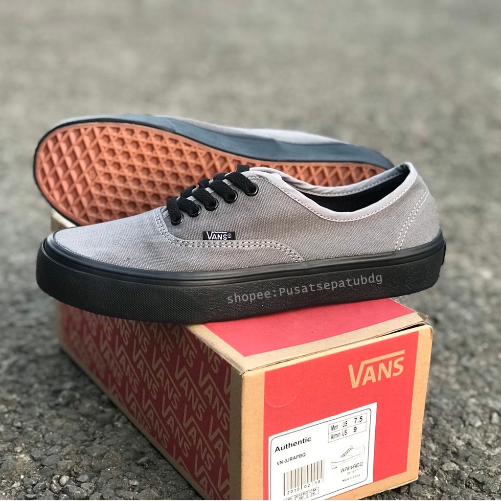 Sepatu Vans Authentic Black Grey