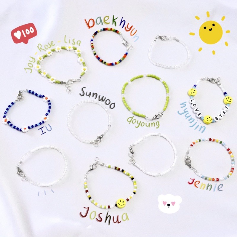 Gelang Idol Kpop | Gelang Manik | Gelang Manik Kpop | Baekhyun | Sunwoo | Doyoung | Joshua | Joy