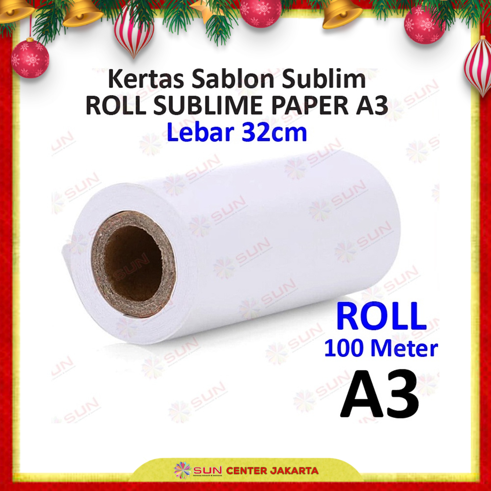 Jual Kertas Roll Sublime Paper A3 32 Cm 110 Gsm Sun Sublime Max